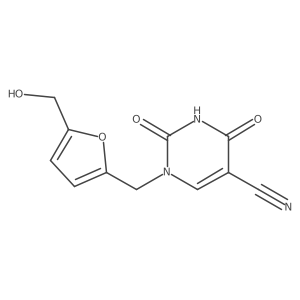 1-((5-(Hydroxymethyl)furan-2-yl)methyl)-2,4-dioxo-1,2,3,4-tetrahydropyrimidine-5-carbonitrile结构式