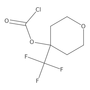 4-(Trifluoromethyl)oxan-4-yl chloroformate结构式
