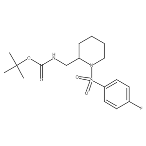 tert-butyl N-{[1-(4-fluorobenzenesulfonyl)piperidin-2-yl]methyl}carbamate结构式