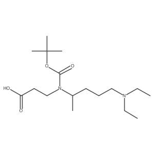 3-{[(t-Butoxy)carbonyl][5-(diethylamino)pentan-2-yl]amino}propanoic acid结构式