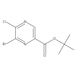 Tert-butyl 6-bromo-5-chloropyrazine-2-carboxylate结构式