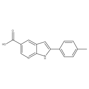 2-(4-methylphenyl)-1H-pyrrolo[2,3-b]pyridine-5-carboxylic acid结构式