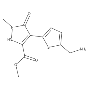 methyl 4-[5-(aminomethyl)thiophen-2-yl]-5-hydroxy-1-methyl-1H-pyrazole-3-carboxylate Structure