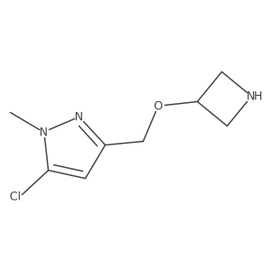3-[(azetidin-3-yloxy)methyl]-5-chloro-1-methyl-1H-pyrazole结构式