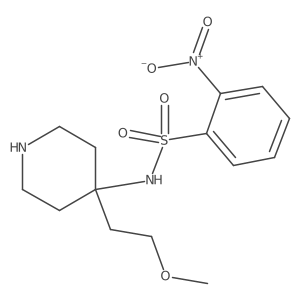 N-[4-(2-methoxyethyl)piperidin-4-yl]-2-nitrobenzene-1-sulfonamide结构式