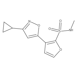 3-(3-cyclopropyl-1,2-oxazol-5-yl)-N-methylfuran-2-sulfonamide结构式