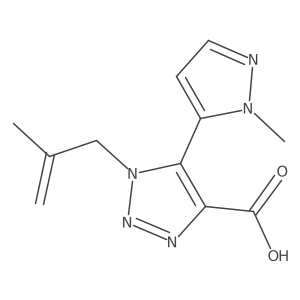 5-(1-methyl-1H-pyrazol-5-yl)-1-(2-methylprop-2-en-1-yl)-1H-1,2,3-triazole-4-carboxylic acid Structure
