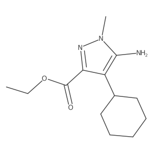 ethyl 5-amino-4-cyclohexyl-1-methyl-1H-pyrazole-3-carboxylate结构式
