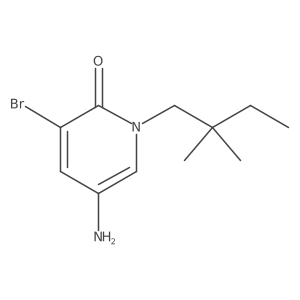 5-Amino-3-bromo-1-(2,2-dimethylbutyl)-1,2-dihydropyridin-2-one结构式