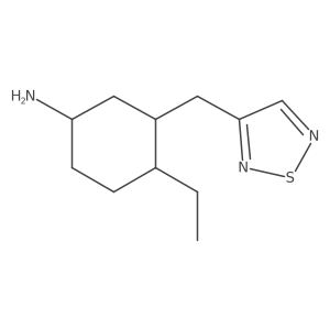 4-Ethyl-3-[(1,2,5-thiadiazol-3-yl)methyl]cyclohexan-1-amine结构式