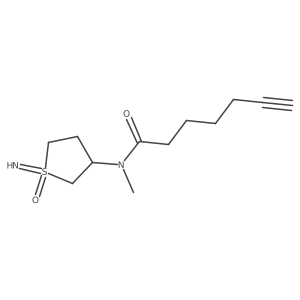 N-(1-imino-1-oxo-1lambda6-thiolan-3-yl)-N-methylhept-6-ynamide结构式