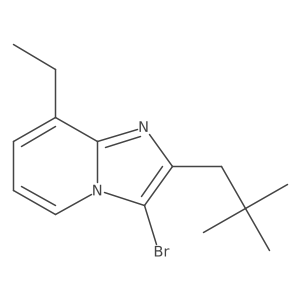 3-Bromo-2-(2,2-dimethylpropyl)-8-ethylimidazo[1,2-a]pyridine结构式