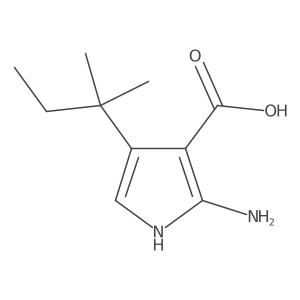 2-amino-4-(2-methylbutan-2-yl)-1H-pyrrole-3-carboxylic acid结构式