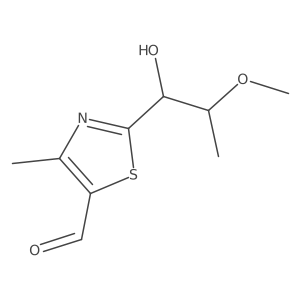 2-(1-Hydroxy-2-methoxypropyl)-4-methyl-1,3-thiazole-5-carbaldehyde Structure