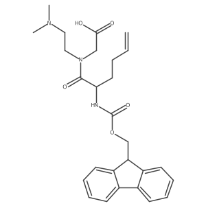 2-{N-[2-(dimethylamino)ethyl]-2-({[(9H-fluoren-9-yl)methoxy]carbonyl}amino)hex-5-enamido}acetic acid结构式