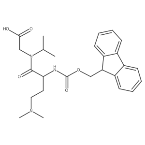 2-[4-(dimethylamino)-2-({[(9H-fluoren-9-yl)methoxy]carbonyl}amino)-N-(propan-2-yl)butanamido]acetic acid结构式