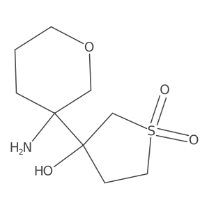 3-(3-Aminooxan-3-yl)-3-hydroxy-1lambda6-thiolane-1,1-dione结构式