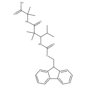 2-[3-({[(9H-fluoren-9-yl)methoxy]carbonyl}amino)-2,2,4-trimethylpentanamido]-2-methylpropanoic acid Structure