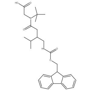 2-{N-tert-butyl-3-[({[(9H-fluoren-9-yl)methoxy]carbonyl}amino)methyl]-4-methylpentanamido}acetic acid结构式
