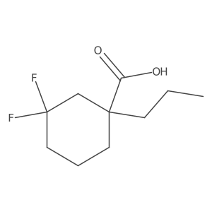 3,3-Difluoro-1-propylcyclohexane-1-carboxylic acid Structure