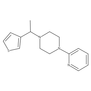1-(Pyridin-2-yl)-4-(1-(thiophen-3-yl)ethyl)piperazine结构式