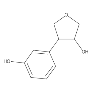 rac-(3R,4S)-4-(3-hydroxyphenyl)oxolan-3-ol Structure