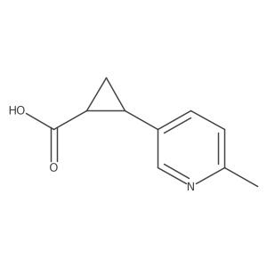 rac-(1R,2R)-2-(6-methylpyridin-3-yl)cyclopropane-1-carboxylic acid结构式