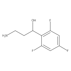 (1S)-3-amino-1-(2,4,6-trifluorophenyl)propan-1-ol结构式