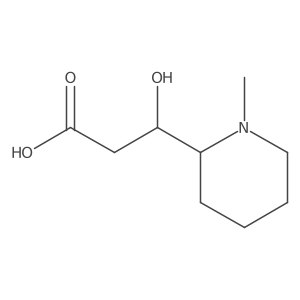 (3R)-3-hydroxy-3-(1-methylpiperidin-2-yl)propanoic acid结构式
