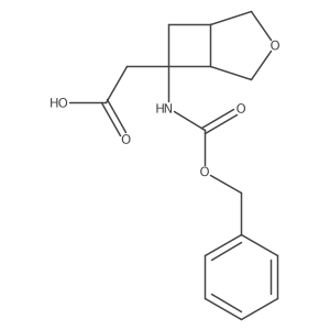 rac-2-[(1R,5R)-6-{[(benzyloxy)carbonyl]amino}-3-oxabicyclo[3.2.0]heptan-6-yl]acetic acid Structure