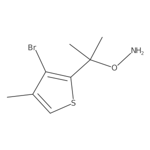 O-[2-(3-bromo-4-methylthiophen-2-yl)propan-2-yl]hydroxylamine结构式
