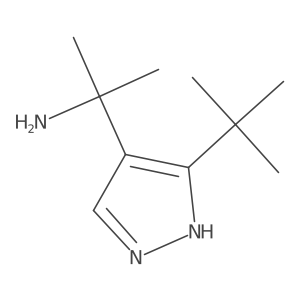 2-(3-tert-butyl-1H-pyrazol-4-yl)propan-2-amine结构式