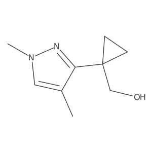 [1-(1,4-dimethyl-1H-pyrazol-3-yl)cyclopropyl]methanol Structure