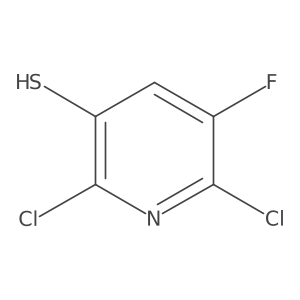 2,6-Dichloro-5-fluoropyridine-3-thiol结构式