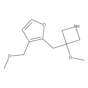 3-Methoxy-3-{[3-(methoxymethyl)furan-2-yl]methyl}azetidine结构式