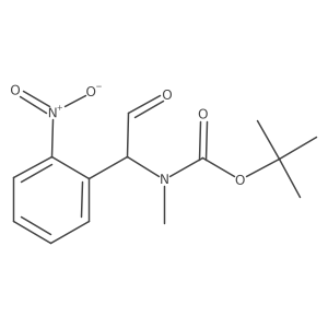 tert-butyl N-methyl-N-[1-(2-nitrophenyl)-2-oxoethyl]carbamate结构式