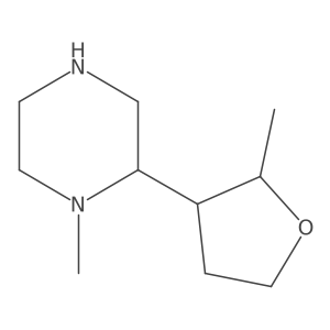 1-Methyl-2-(2-methyloxolan-3-yl)piperazine结构式