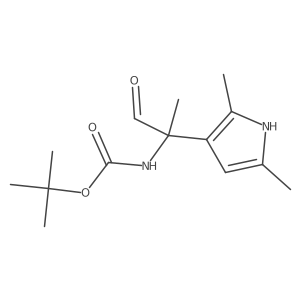 tert-butyl N-[2-(2,5-dimethyl-1H-pyrrol-3-yl)-1-oxopropan-2-yl]carbamate结构式