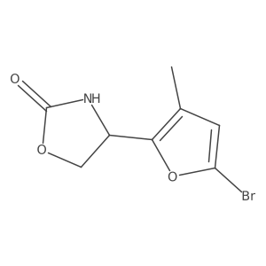 4-(5-Bromo-3-methylfuran-2-yl)-1,3-oxazolidin-2-one Structure
