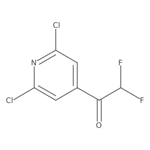 1-(2,6-Dichloropyridin-4-yl)-2,2-difluoroethan-1-one结构式