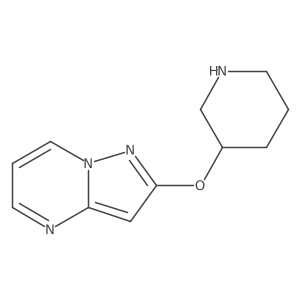 3-{Pyrazolo[1,5-a]pyrimidin-2-yloxy}piperidine结构式