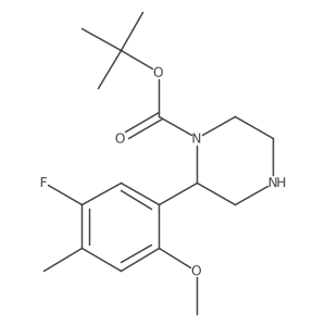 Tert-butyl 2-(5-fluoro-2-methoxy-4-methylphenyl)piperazine-1-carboxylate Structure