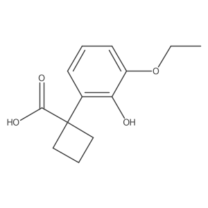 1-(3-Ethoxy-2-hydroxyphenyl)cyclobutane-1-carboxylic acid Structure