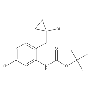 tert-butyl N-{5-chloro-2-[(1-hydroxycyclopropyl)methyl]phenyl}carbamate结构式
