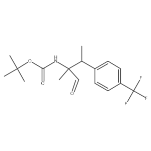 tert-butyl N-{2-methyl-1-oxo-3-[4-(trifluoromethyl)phenyl]butan-2-yl}carbamate结构式