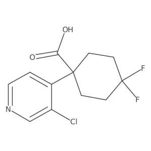 1-(3-Chloropyridin-4-yl)-4,4-difluorocyclohexane-1-carboxylic acid结构式