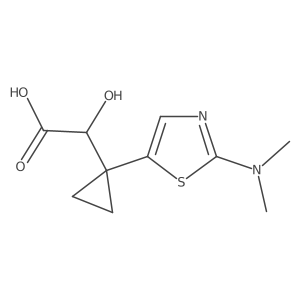 2-{1-[2-(Dimethylamino)-1,3-thiazol-5-yl]cyclopropyl}-2-hydroxyacetic acid结构式