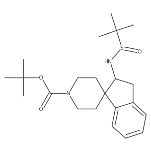 Tert-butyl 2-(tert-butylsulfinylamino)spiro[1,2-dihydroindene-3,4'-piperidine]-1'-carboxylate Structure