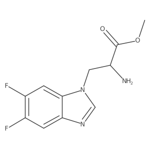 methyl 2-amino-3-(5,6-difluoro-1H-1,3-benzodiazol-1-yl)propanoate结构式