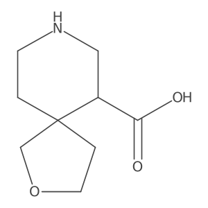 2-Oxa-8-azaspiro[4.5]decane-6-carboxylic acid结构式